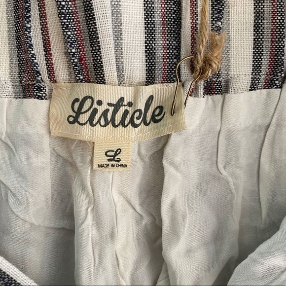 Listicle boutique casual paper bag shorts with tie waist Size Large NWT - Picture 6 of 8